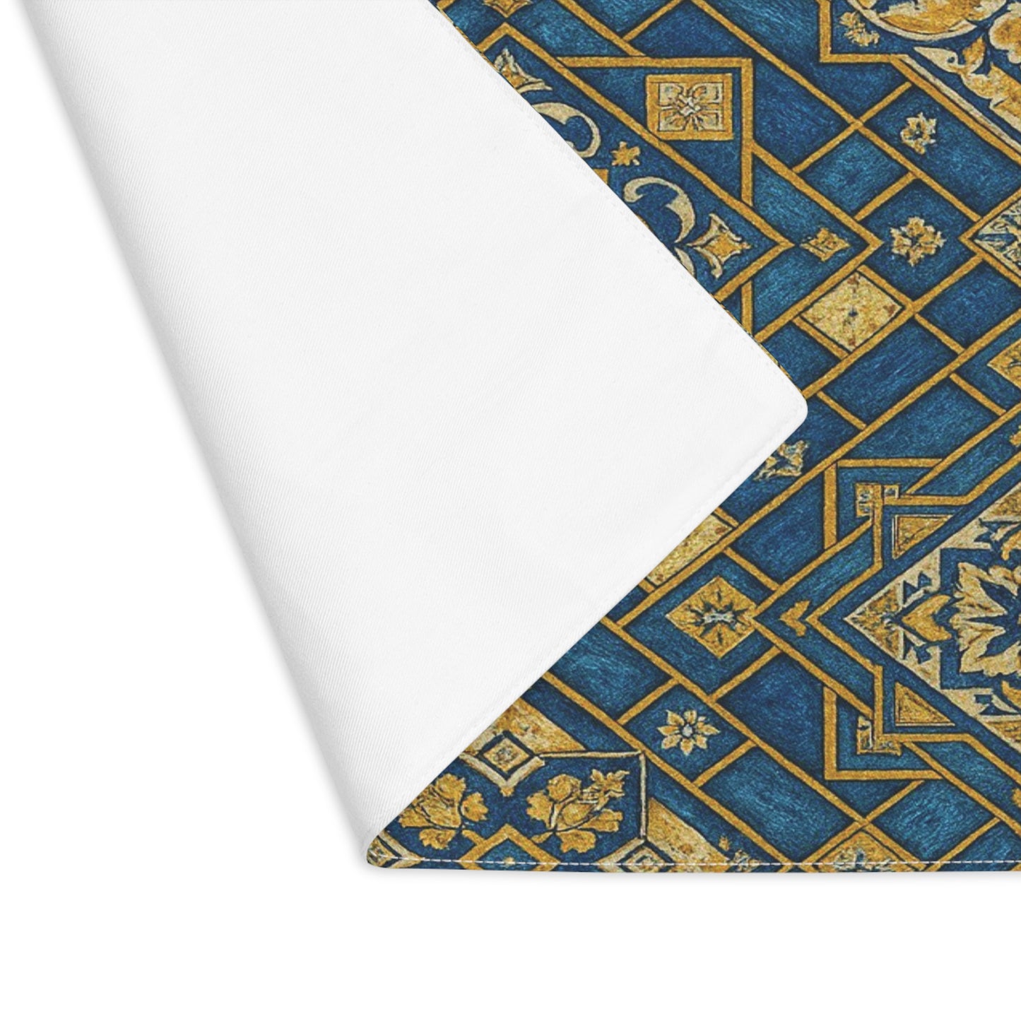 Elegant Blue & Gold Placemat | Modern Table Decor, Dining Accessories, Kitchen Decor, Gift for Hostess, Housewarming, Wedding Table Setting