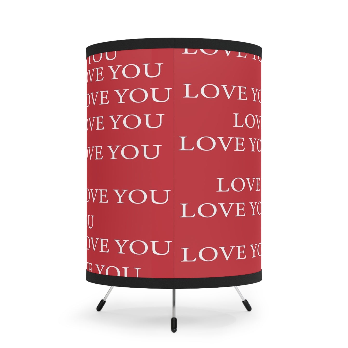 Romantic Tripod Lamp, Love You Shade, Gift for Couples, Bedroom Decor, Valentine's Day, Unique Home Accents, Modern Lighting