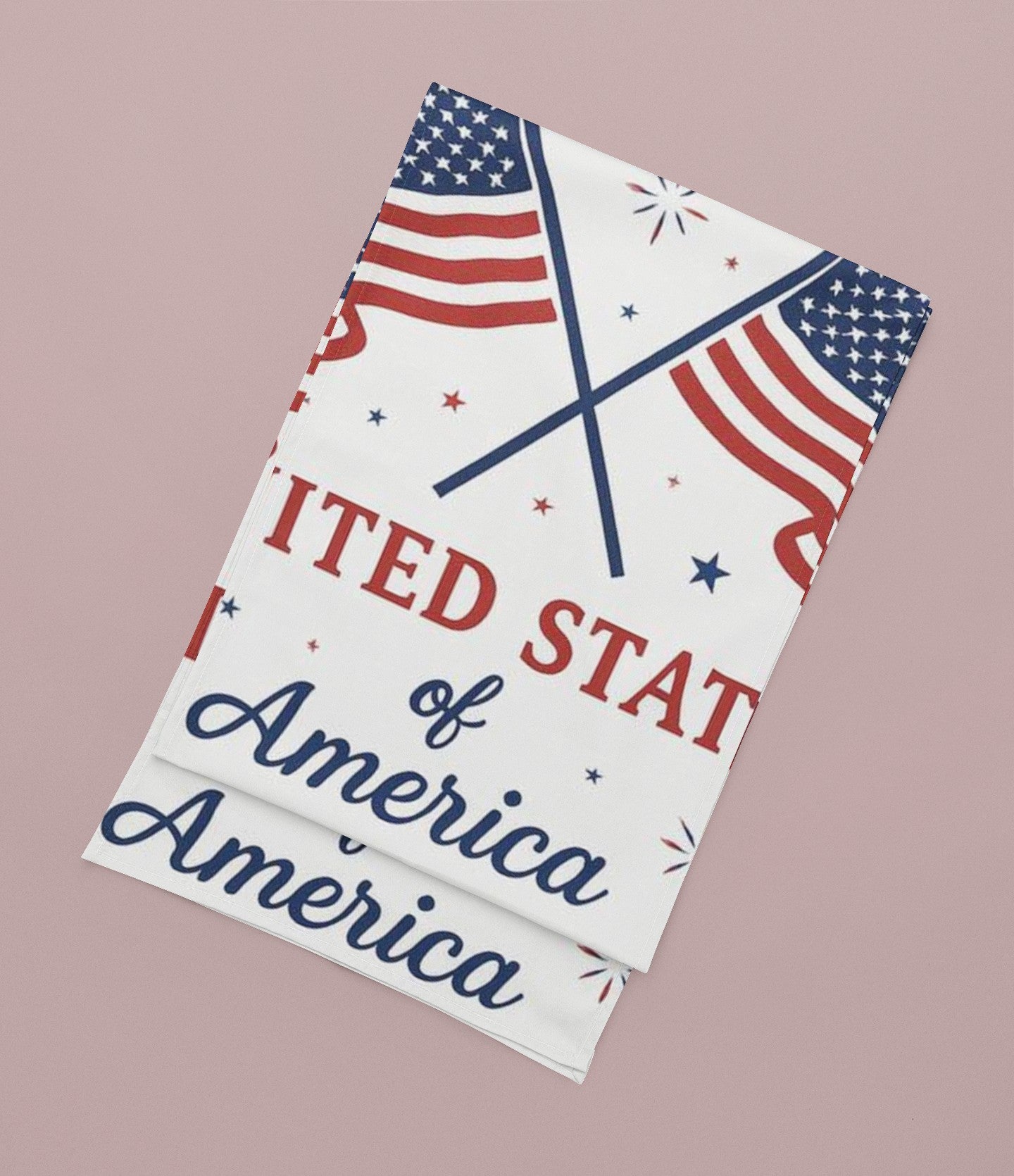 Patriotic Table Runner for Celebrations, 4th of July Decor, Cotton Table Linen, Independence Day, USA Home Decor, Festive Table Accent