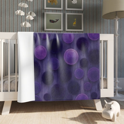 Cozy Purple Dotted Throw Blanket, Home Decor, Soft Fleece Blanket, Gift for Her, Stylish Couch Throw, Bedspread for All Seasons