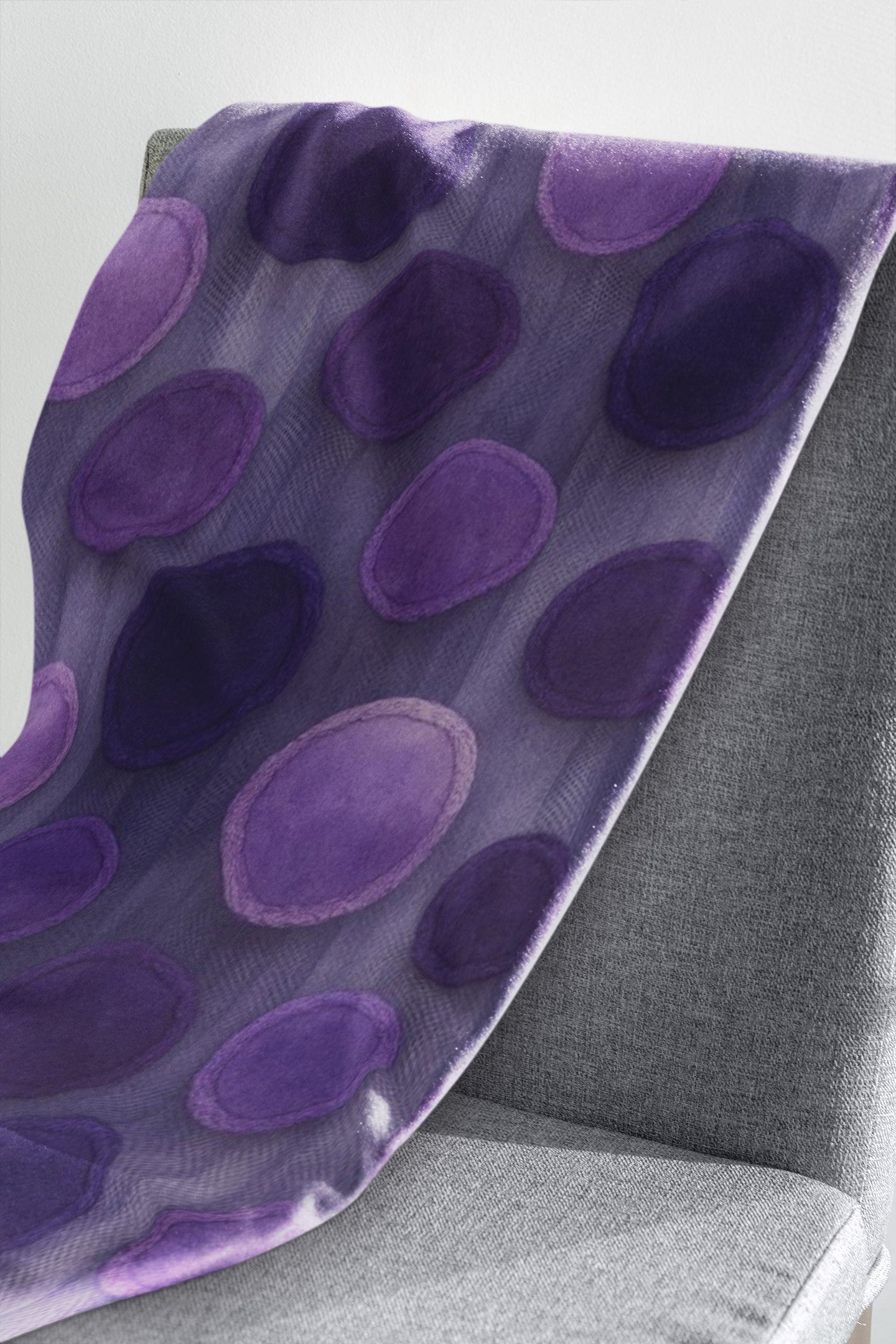 Cozy Purple Dotted Throw Blanket, Home Decor, Soft Fleece Blanket, Gift for Her, Stylish Couch Throw, Bedspread for All Seasons
