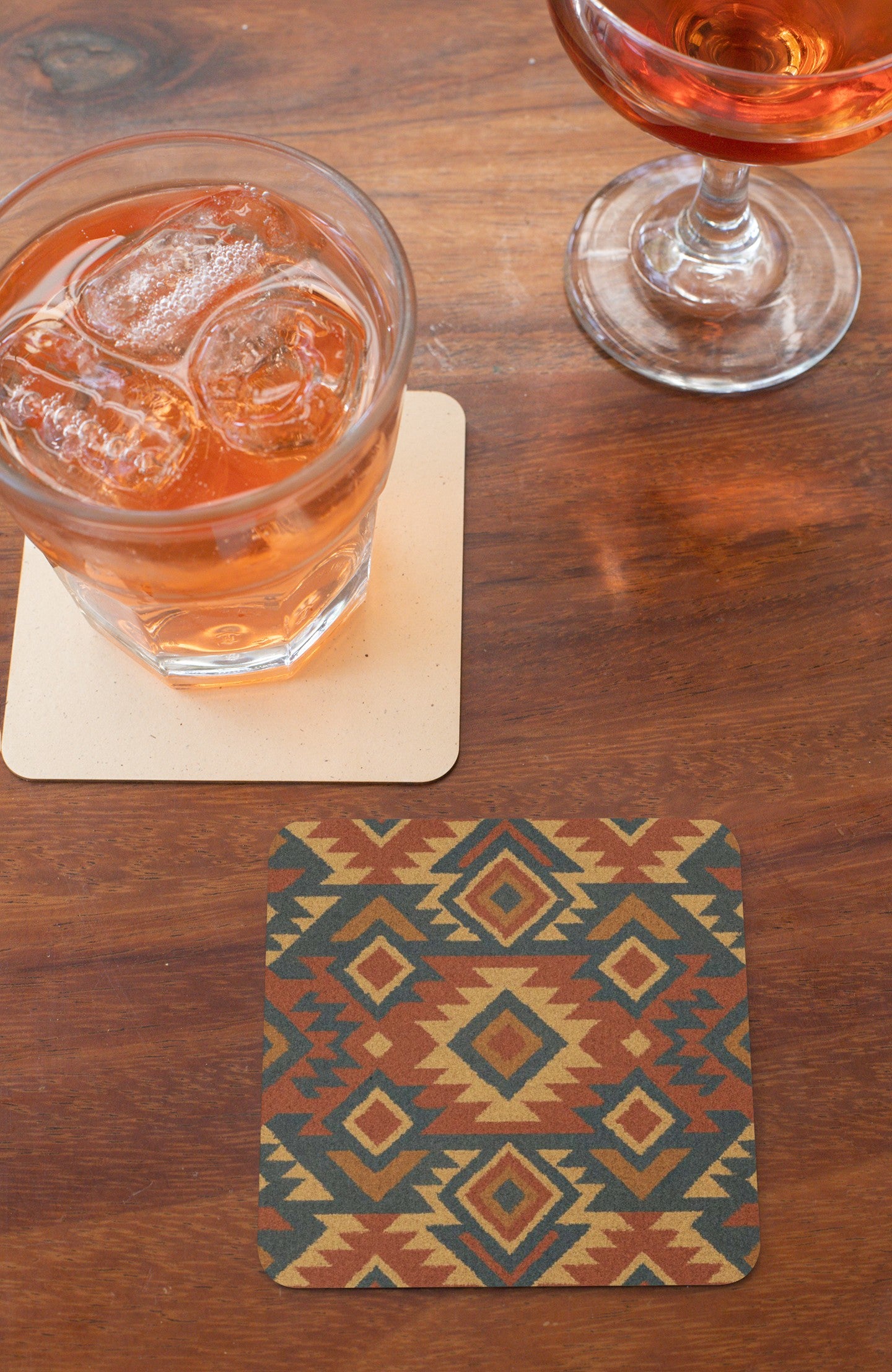 Southwestern Corkwood Coaster Set | Rustic Home Decor, Boho Gift, Table Protector, Housewarming, Unique Kitchen Accessory