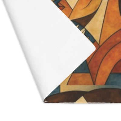 Romantic Art Placemat, Couple's Table Mat, Kitchen Decor, Gift for Lovers, Dining Table Accessory, Valentine's Day