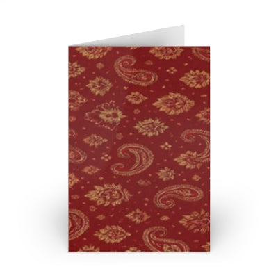 Elegant Paisley Greeting Cards, 1 or 10-Pc Set for All Occasions, Floral Design, Perfect for Birthdays, Thank You, Holidays
