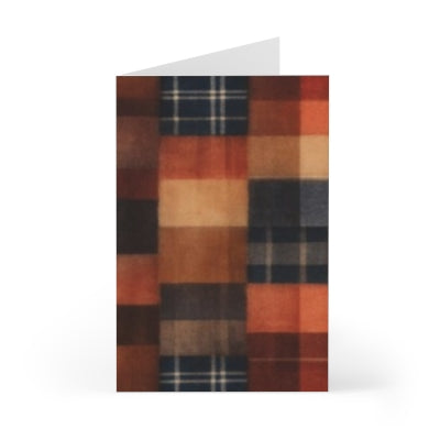 Cozy Plaid Greeting Cards Set - 7 pcs for Fall Celebrations, Thank You Notes, Birthdays, and More