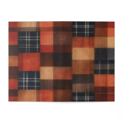 Cozy Plaid Greeting Cards Set - 7 pcs for Fall Celebrations, Thank You Notes, Birthdays, and More