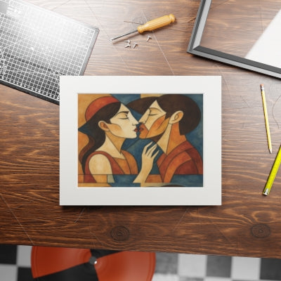 Romantic Art Print, Love Wall Decor, Couple's Gift, Modern Home Decor, Framed Artwork