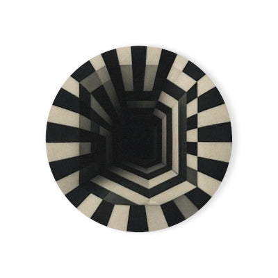 Optical Illusion Cork Back Coaster, Modern Drink Coaster, Home Decor, Gift for Coffee Lovers, Unique Kitchen Accessory