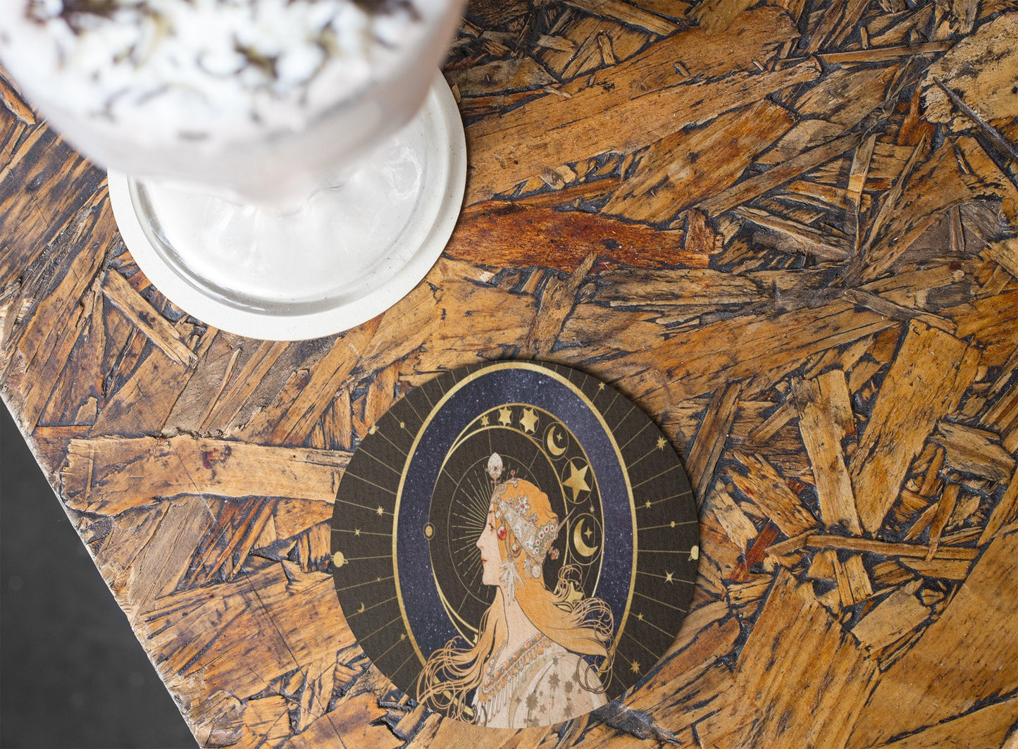 Celestial Coasters Set - Moon Phase Drink Coasters for Astrology Lovers, Unique Home Decor, Party Essentials, Gifts for Her