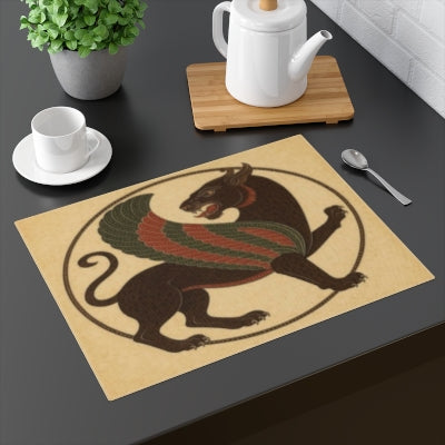 Artistic Gryphon Placemat, Bohemian Table Decor, Unique Dining Accessory, Gift for Home, Fantasy Themed Table Setting