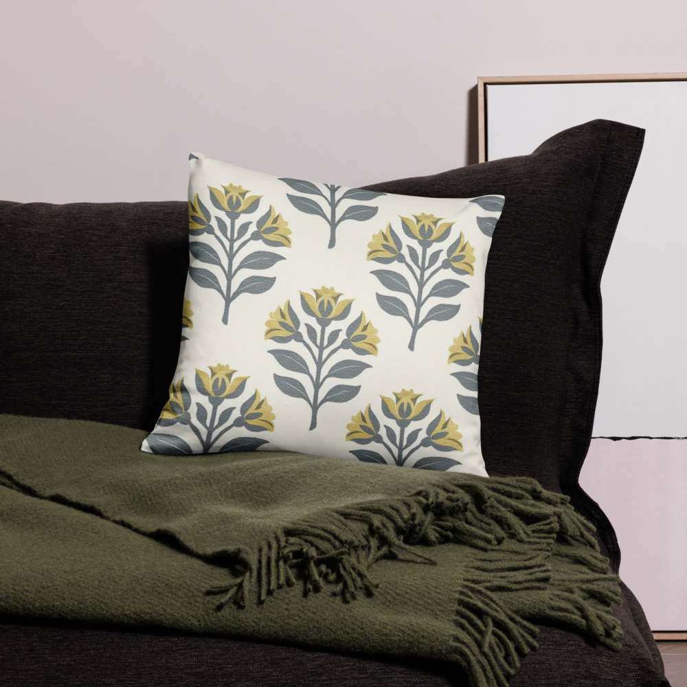 Botanical Block Print Pillow