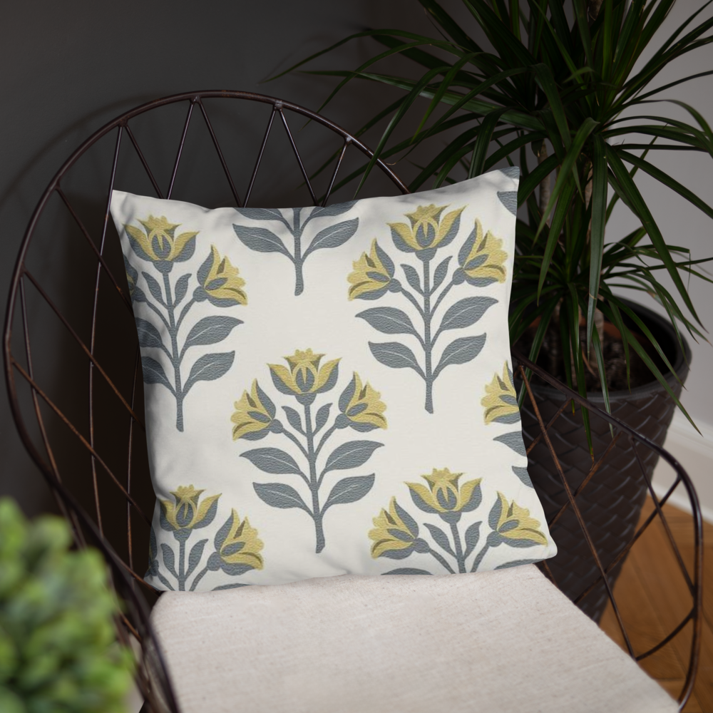 Botanical Block Print Pillow
