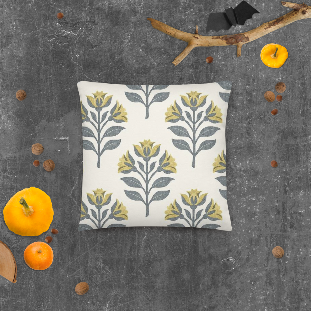 Botanical Block Print Pillow