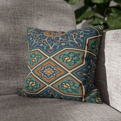 Bohemian Faux Suede Pillow - Decorative Cushion for Home Décor, Cozy Vibes, Unique Gift for Housewarming, Living Room Decor, Boho Style