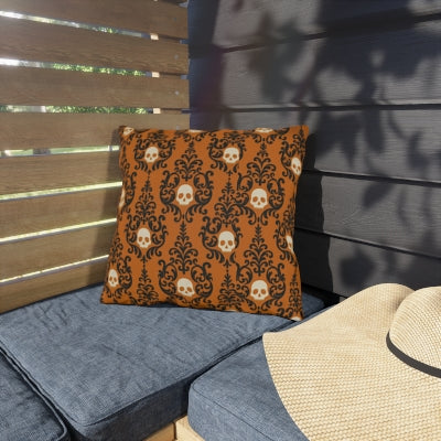 Stylish Skull Outdoor Pillows | Halloween Decor, Patio Throws, Decorative Cushions, Boho Home Accents, Unique Gifts
