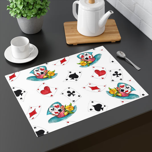 Colorful Playing Card Placemat with Floral Accents, Fun Home Decor, Dining Table Setting, Game Night Essential, Unique Gift Idea, [...]