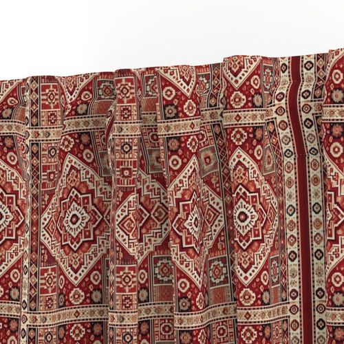 Red & Cream Persian Rug Pattern