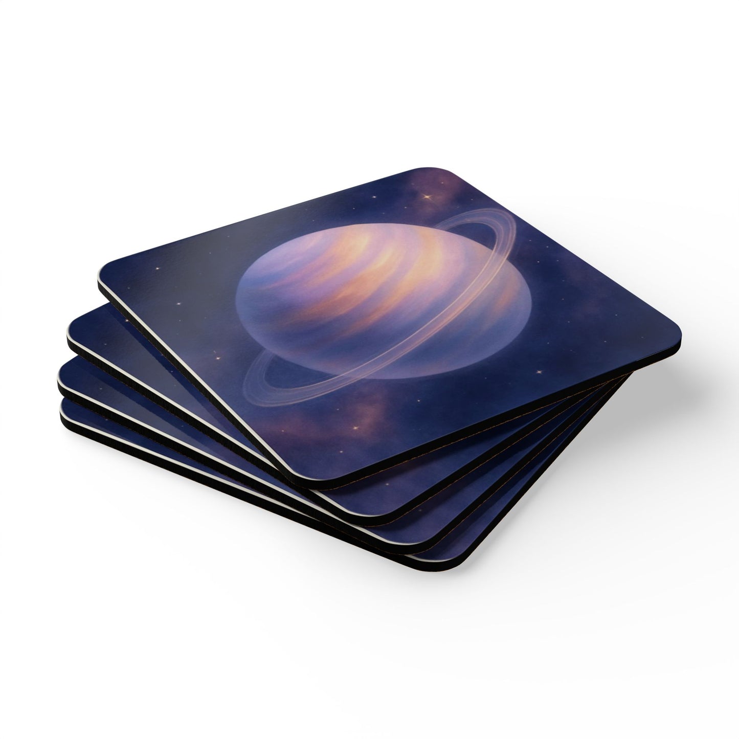 Celestial Coaster Set - Planet-Themed Cork Coasters, Home Decor, Planetary Gift, Astronomy Lover, Kitchen Accessory
