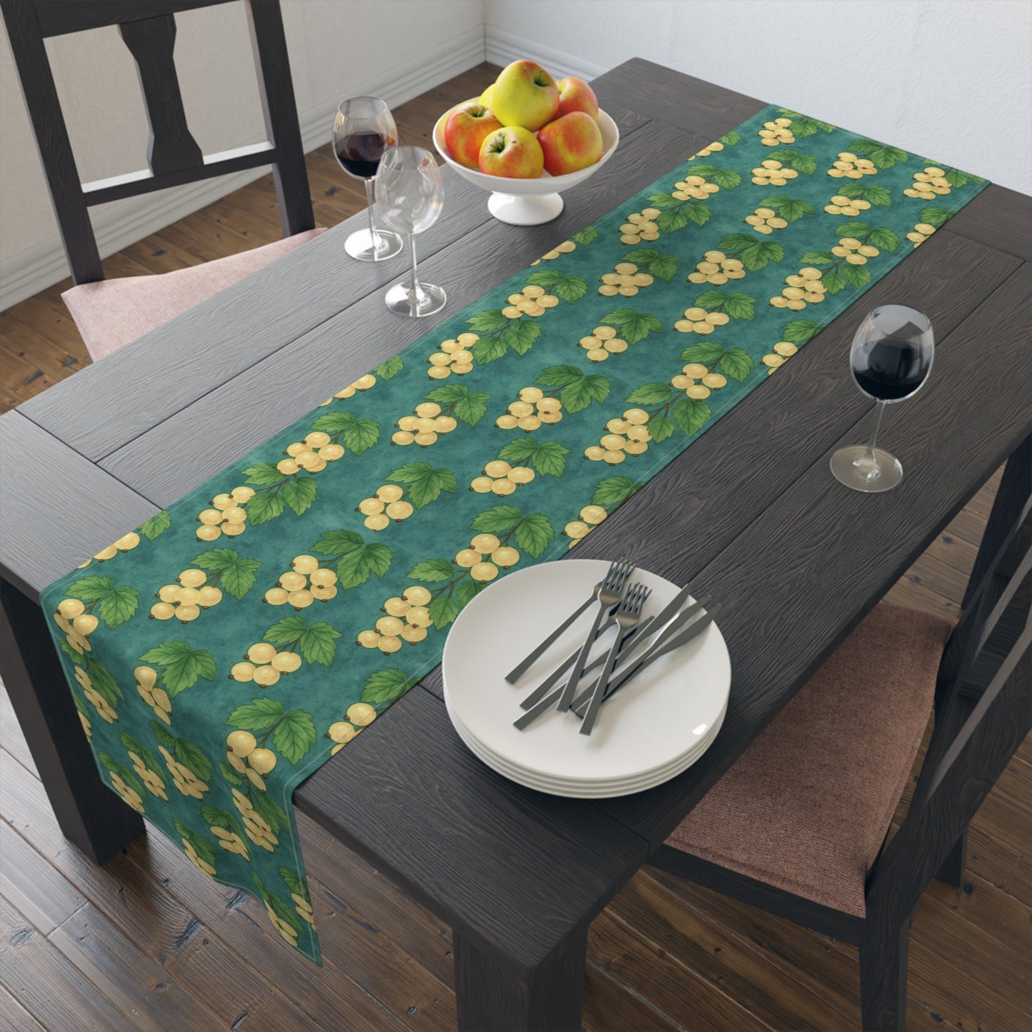 Vibrant Floral Table Runner, Cotton & Poly Decor, Spring Table Setting, Kitchen Home Decor, Wedding Hostess Gift, Summer Crafts