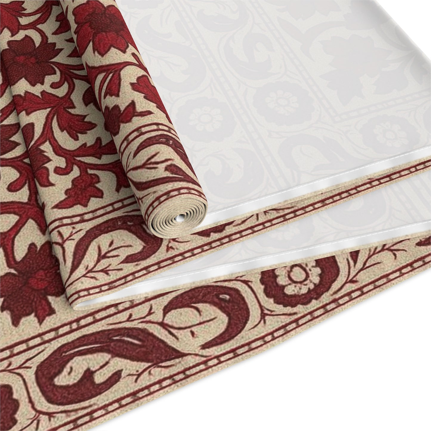 Elegant Floral Table Runner, Cotton & Poly Fabric, Perfect for Dining, Home Decor, Weddings, Parties, Holiday Celebrations