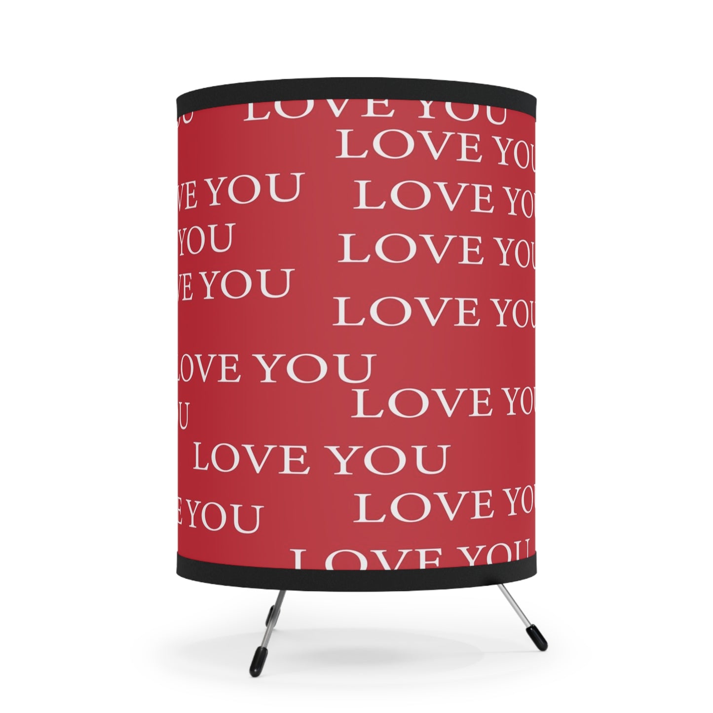 Romantic Tripod Lamp, Love You Shade, Gift for Couples, Bedroom Decor, Valentine's Day, Unique Home Accents, Modern Lighting