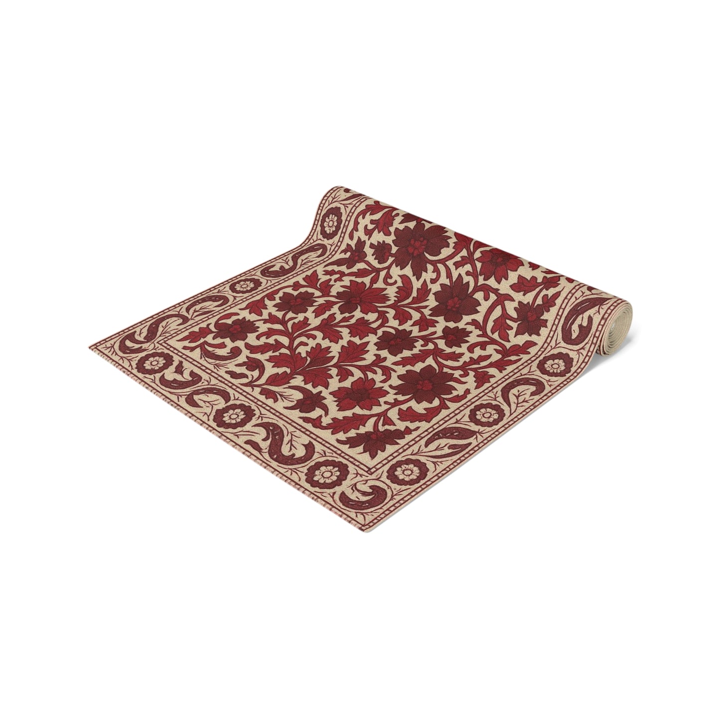 Elegant Floral Table Runner, Cotton & Poly Fabric, Perfect for Dining, Home Decor, Weddings, Parties, Holiday Celebrations