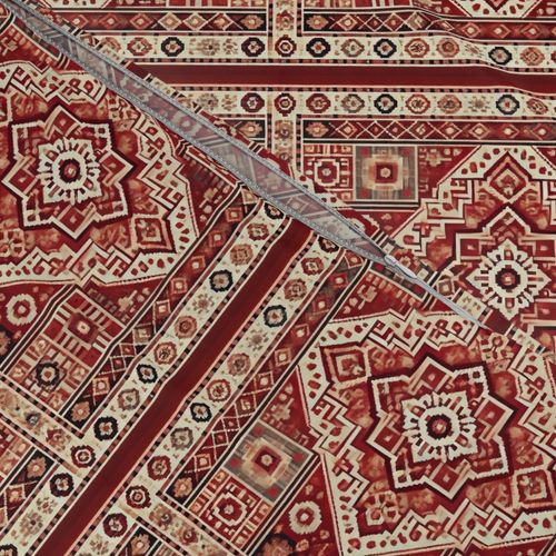 Red & Cream Persian Rug Pattern