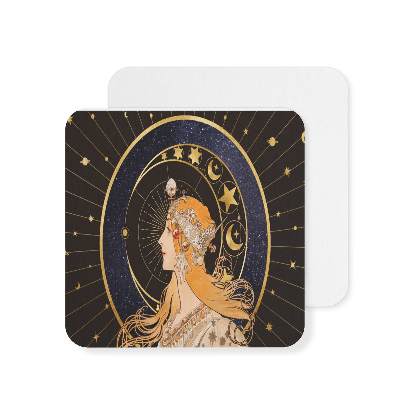 Celestial Coasters Set - Moon Phase Drink Coasters for Astrology Lovers, Unique Home Decor, Party Essentials, Gifts for Her