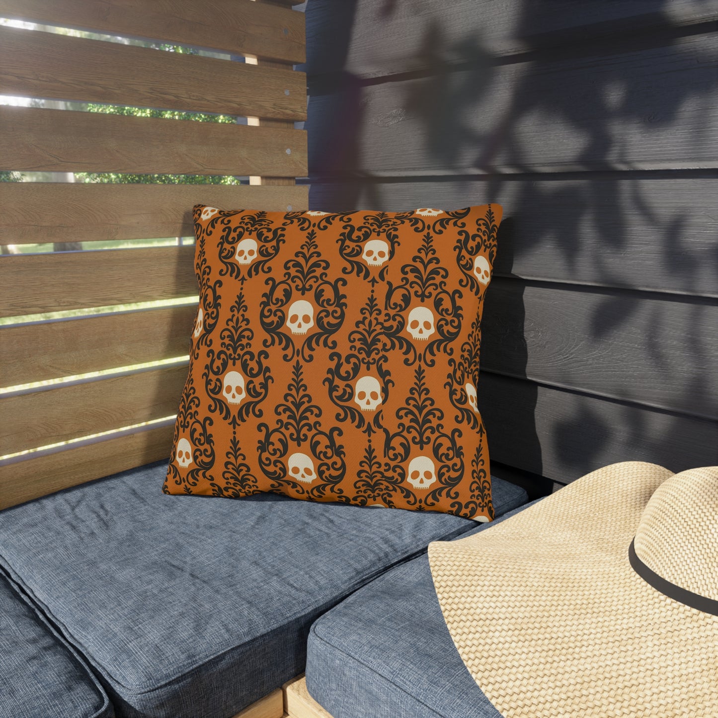 Stylish Skull Outdoor Pillows | Halloween Decor, Patio Throws, Decorative Cushions, Boho Home Accents, Unique Gifts