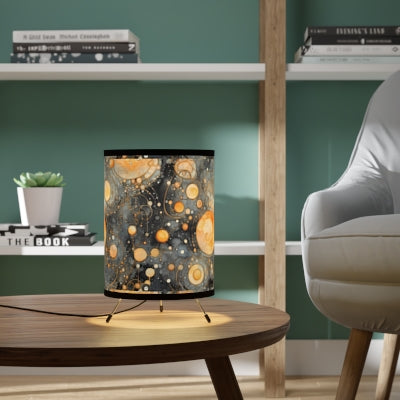 Cosmic Tripod Lamp, Artistic Lighting, Unique Home Decor, Planetary Shade, Modern Night Light