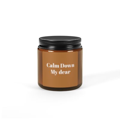 Calm Down Scented Soy Candle - Relaxation Gift, Aroma Therapy, Cozy Home Decor, Self-Care Essential, Mindfulness