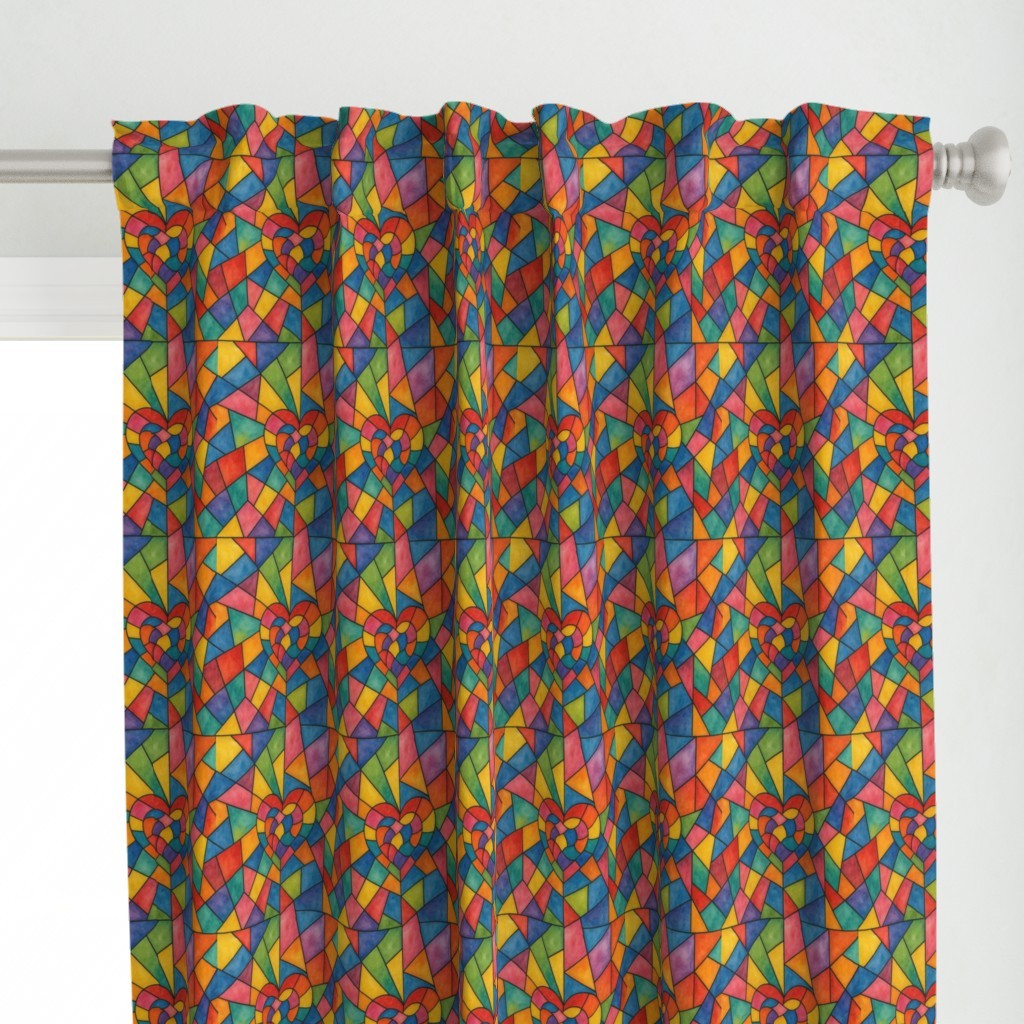 Cubist Heart Rainbow Geometric Joy