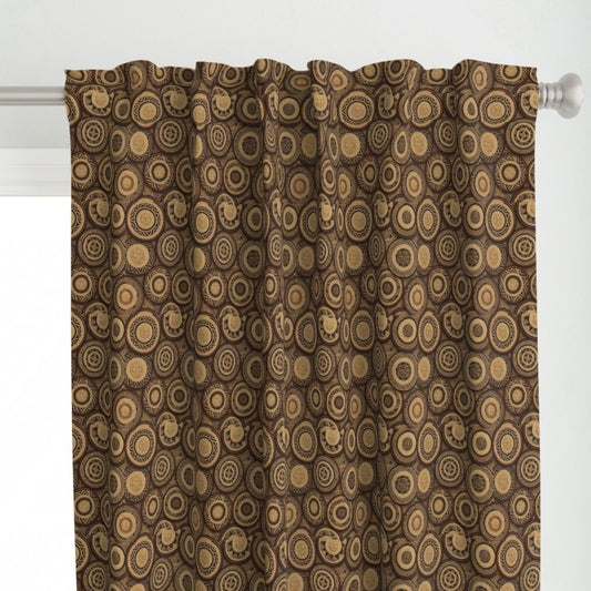 Curtain in Woven Heritage Tribal Basket Texture Pattern