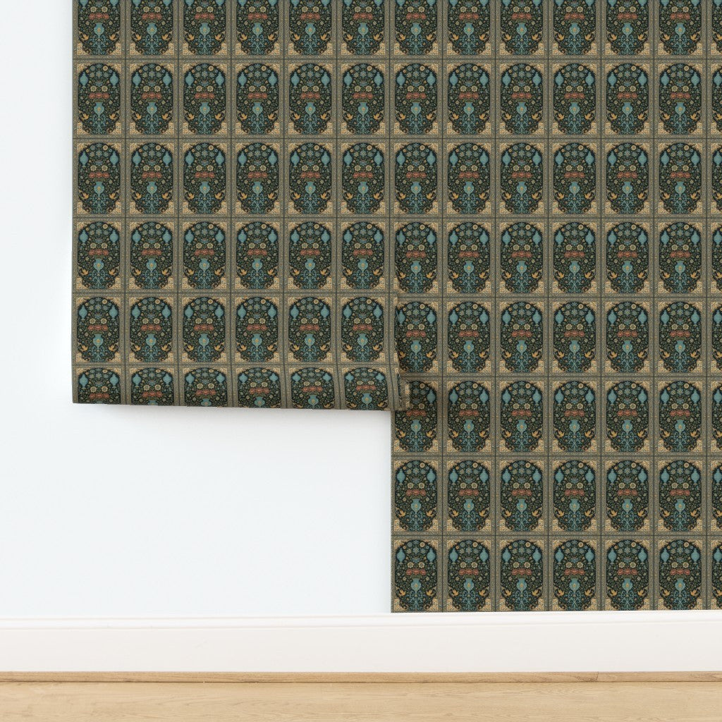Persian Garden Archway Pattern – Traditional Islamic Architecture Fabric