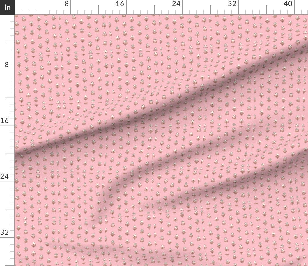 Fabric in Blush Pink Polka Dot Pattern