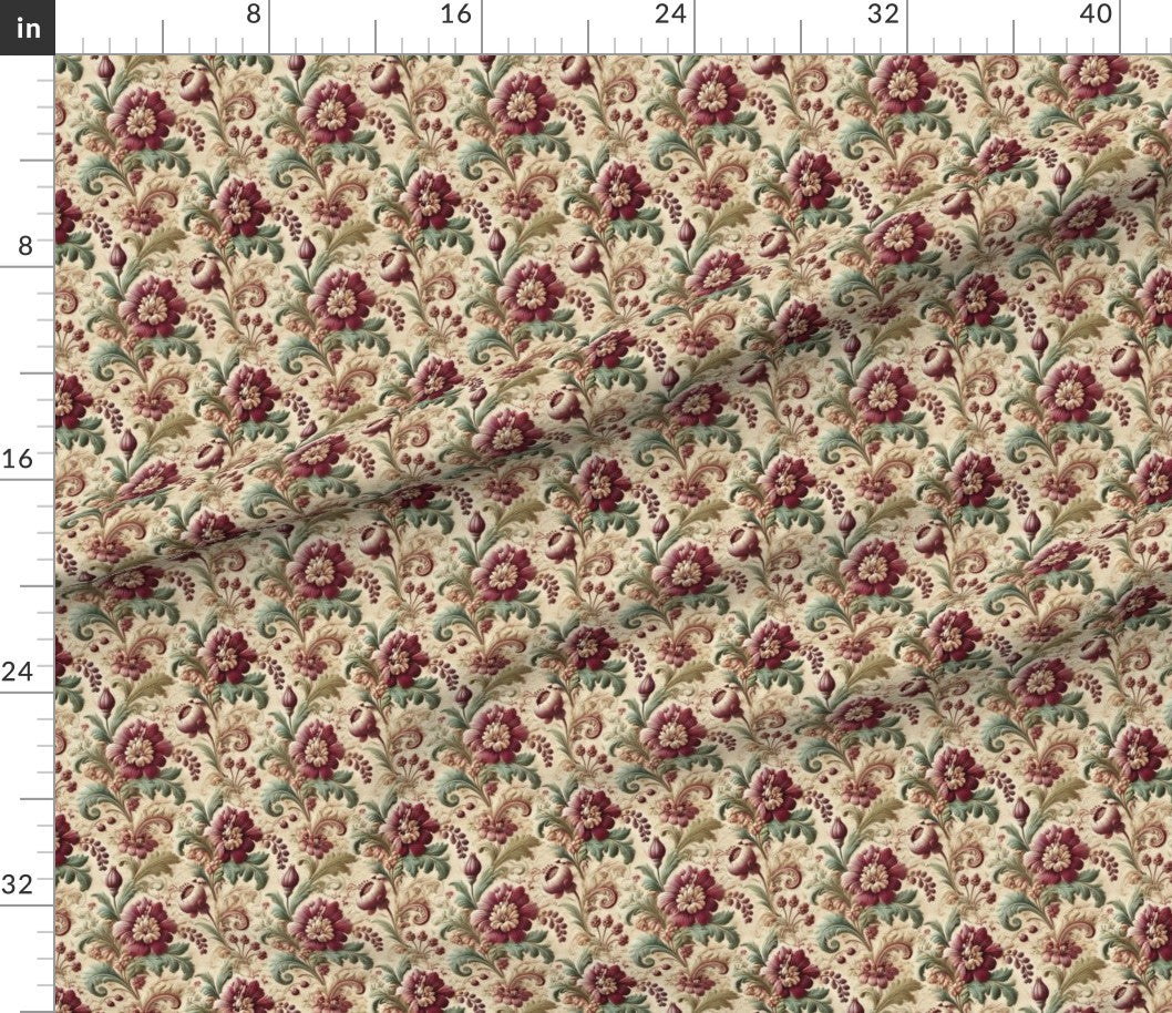 Elegant Vintage Floral Tapestry