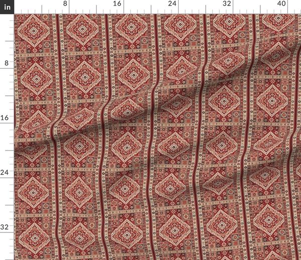 Red & Cream Persian Rug Pattern