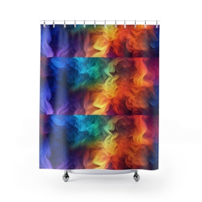 Vibrant Abstract Shower Curtain – Boho Bathroom Decor, Artistic Splash of Color, Unique Gift Idea