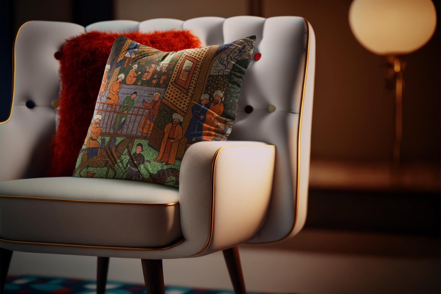 Vibrant Outdoor Pillows with Artistic Historical Designs, Bohemian Decor, Garden Cushions, Patio Accessories, Unique Gifts
