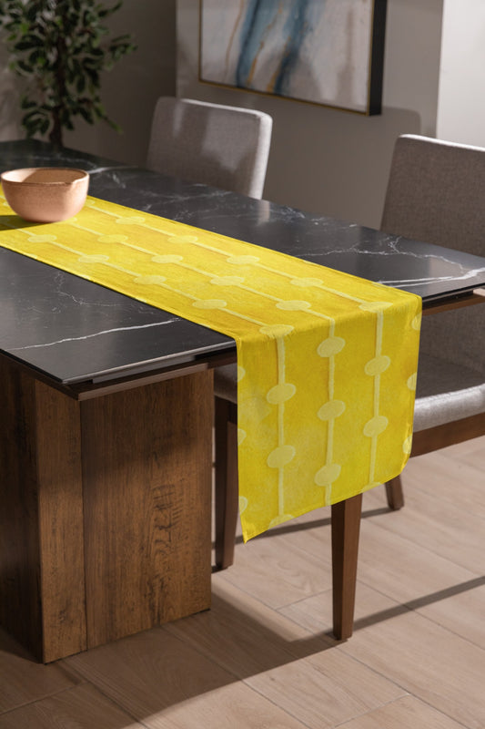 Sunny Polka Dot Table Runner | Bright Cotton Decor for Summer Gatherings, Kitchen Table, Party Table Settings, Home Decor