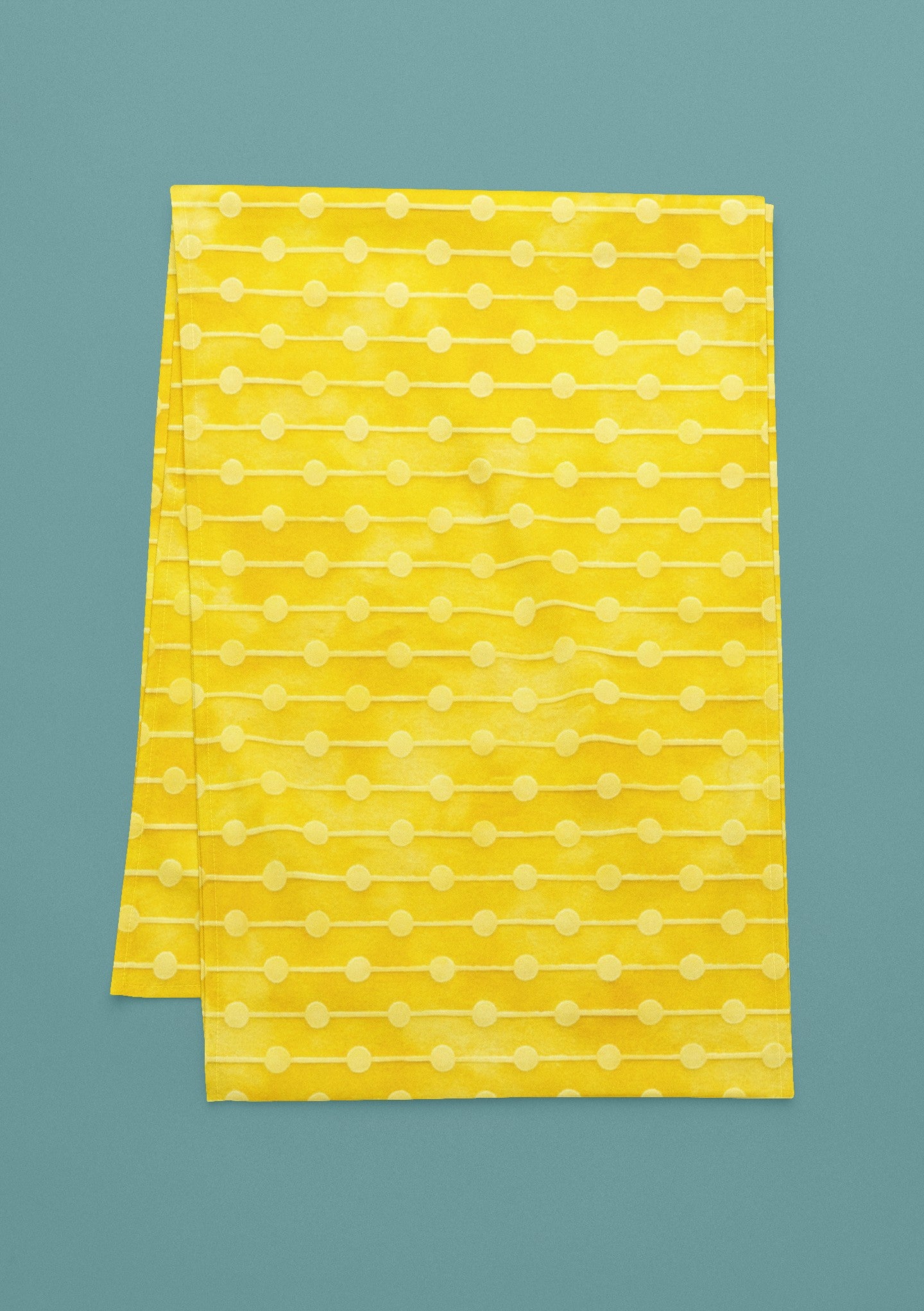 Sunny Polka Dot Table Runner | Bright Cotton Decor for Summer Gatherings, Kitchen Table, Party Table Settings, Home Decor