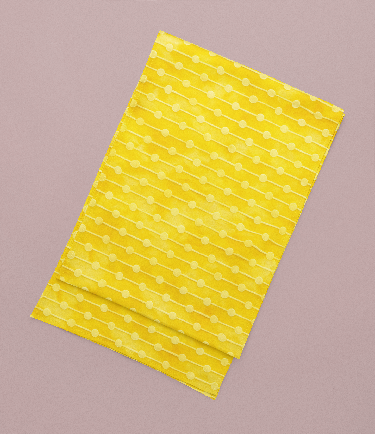 Sunny Polka Dot Table Runner | Bright Cotton Decor for Summer Gatherings, Kitchen Table, Party Table Settings, Home Decor