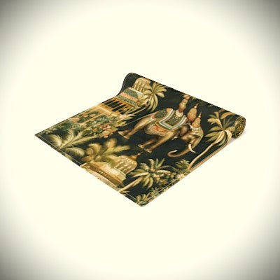 Elephant-Themed Table Runner, Exotic Home Decor for Dining, Boho, Festive Table Setting, Gift for Family and Friends