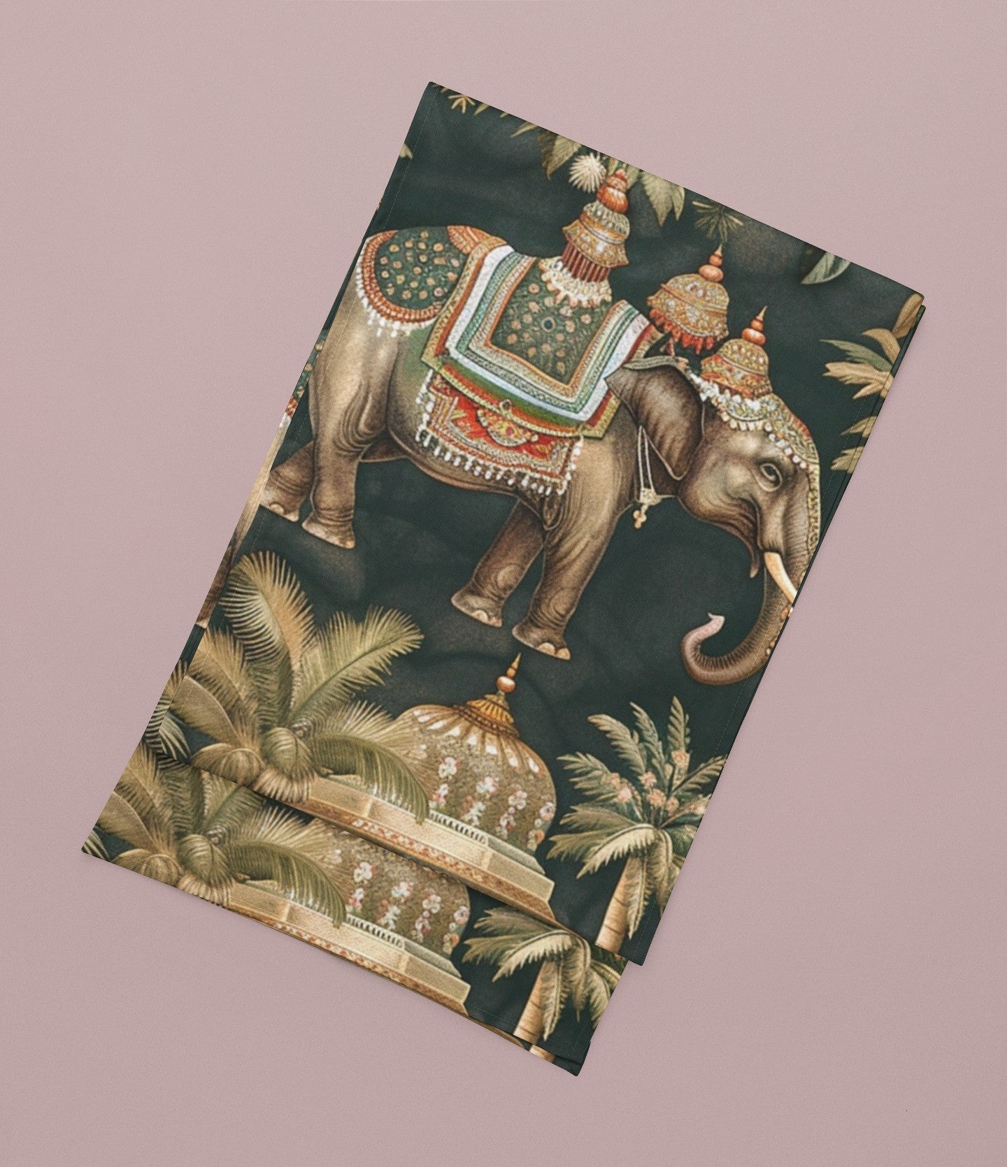 Elephant-Themed Table Runner, Exotic Home Decor for Dining, Boho, Festive Table Setting, Gift for Family and Friends