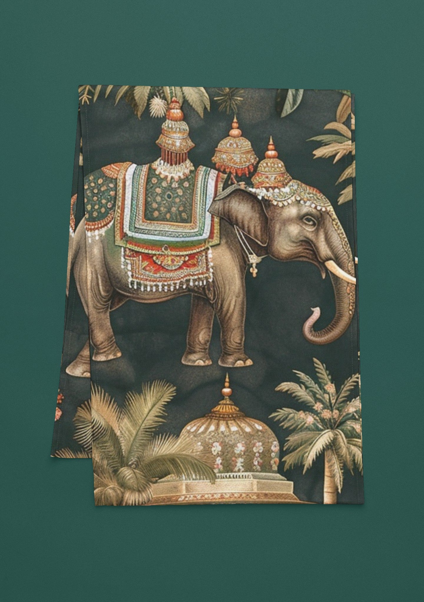 Elephant-Themed Table Runner, Exotic Home Decor for Dining, Boho, Festive Table Setting, Gift for Family and Friends