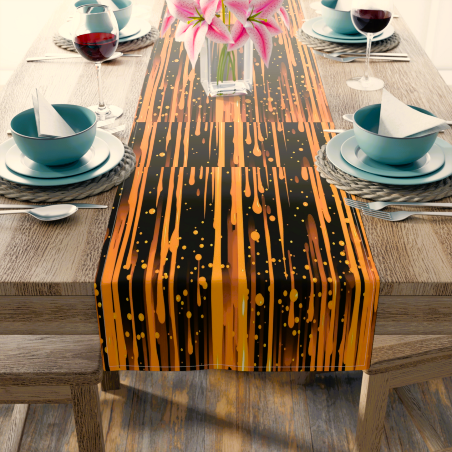 Elegant Table Runner for Modern Decor, Cotton Table Runner, Boho Dining Decor, Holiday Table Setting, Wedding Centerpiece