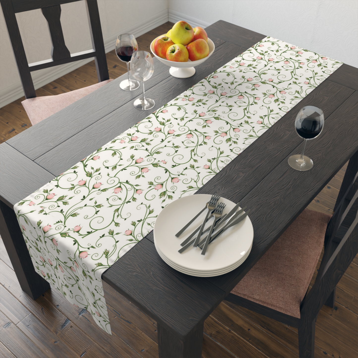 Floral Table Runner, Elegant Cotton and Poly Table Decor for Dining, Perfect for Weddings, Birthdays, Spring Gatherings, Home Decor, [...]