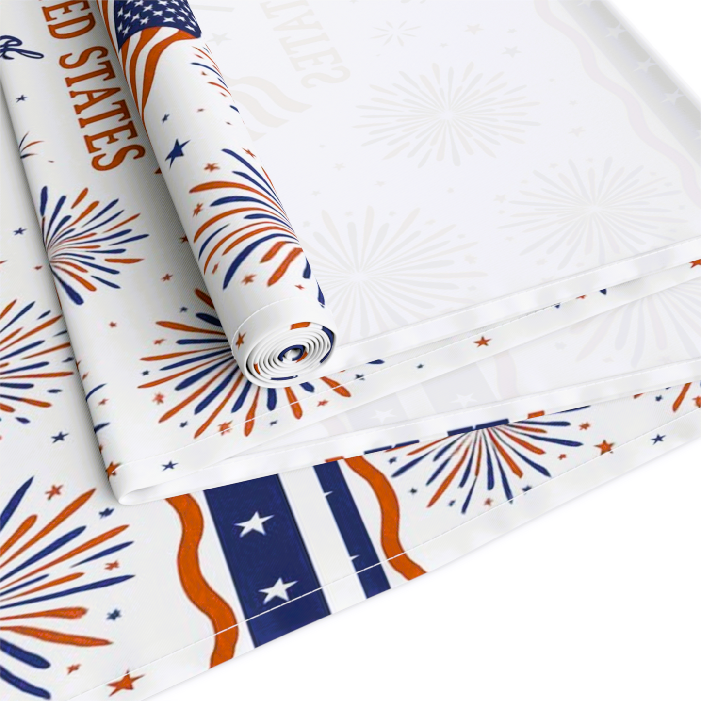 Patriotic Table Runner for Celebrations, 4th of July Decor, Cotton Table Linen, Independence Day, USA Home Decor, Festive Table Accent