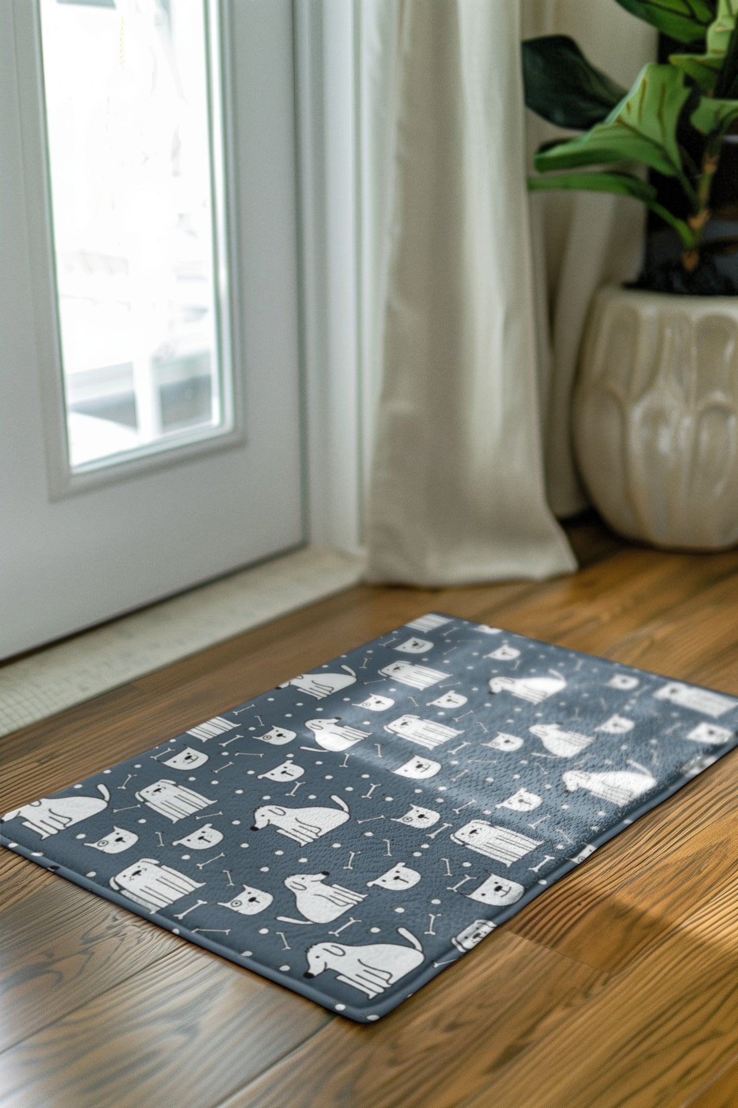 Dog-Themed Area Rug, Pet Decor, Dog Lover Gift, Cute Animal Carpet, Paw Print Home Accent, Cozy Dog Room Decor
