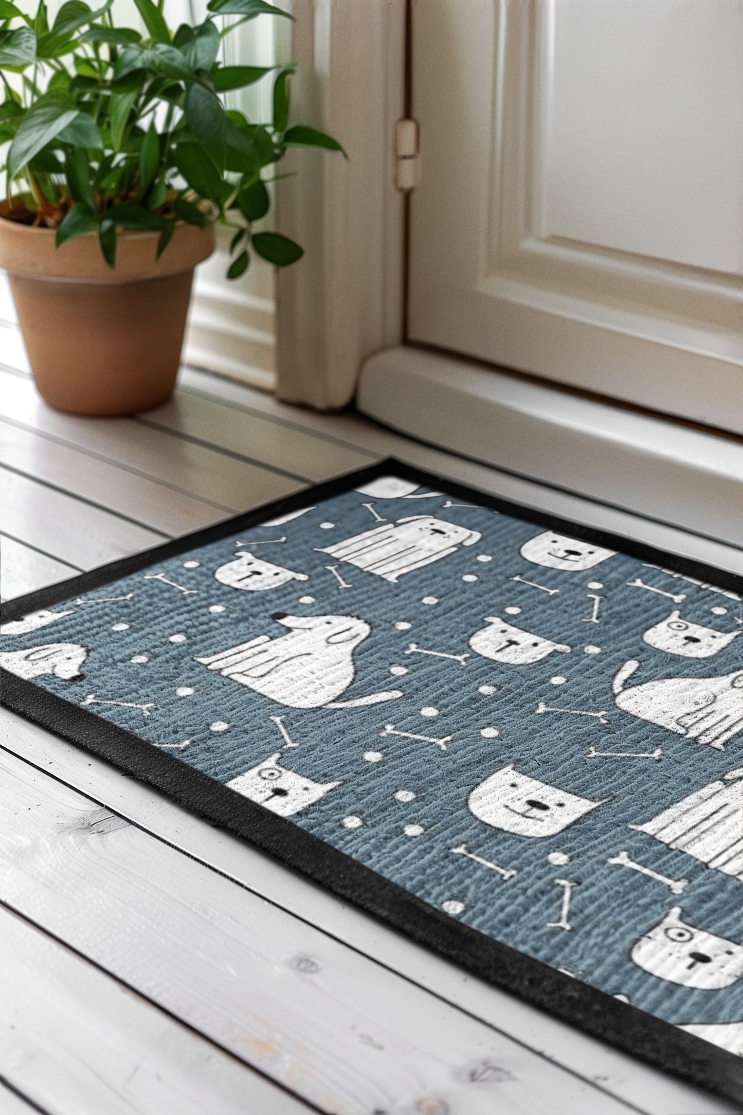 Dog-Themed Area Rug, Pet Decor, Dog Lover Gift, Cute Animal Carpet, Paw Print Home Accent, Cozy Dog Room Decor